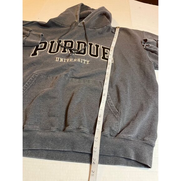 Vintage Champion Purdue University men’s Gray Hooded Sweatshirt L unisex hoodie - Picture 9 of 10